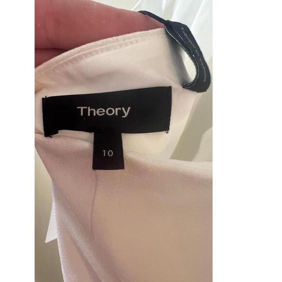 NWT Theory Ivory Sleeveless Tie Waist Knee-Length Halter Dress Size 10 - Picture 8 of 8